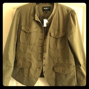 William Rast Military Green Button Down Jacket